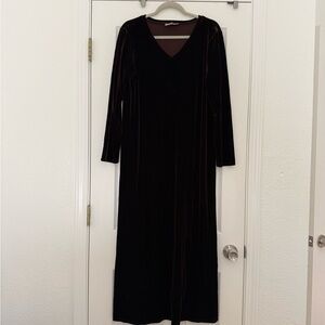 Elegant Brown Velvet Dress VINTAGE
